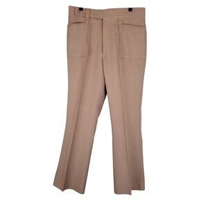 Thomson Tan Slacks With Front Pockets & Zip Closure Size 32 For Men